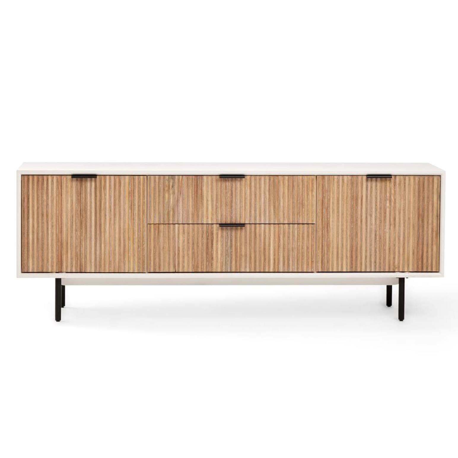 West Elm Quinn Media Console Lacquer/Rubberwood